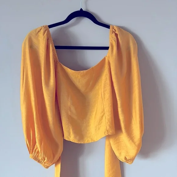 Express Gold Yellow Top Tie Back in Small - Picture 5 of 8